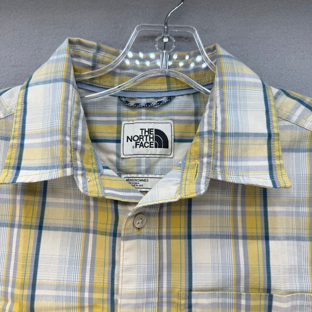 The North Face Button Down Shirt Men's S Green White Gold Plaid Casual - Picture 6 of 10